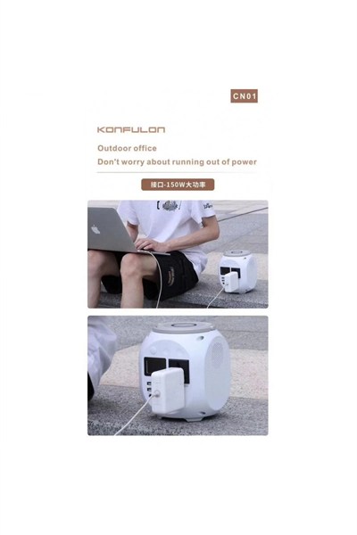 Mey İthalat®  CN01 Powerbank 45.000 mAh Kamp Şarj PD - Beyaz