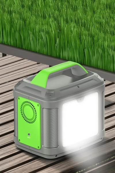 Mey İthalat®  CN04 Powerbank 300W 60.000 mAh 5W Led Işıklı Kamp Şarj PD 60W - Gri