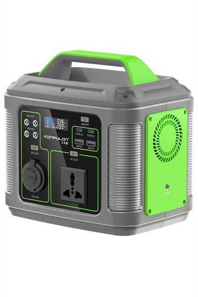 Mey İthalat®  CN04 Powerbank 300W 60.000 mAh 5W Led Işıklı Kamp Şarj PD 60W - Gri