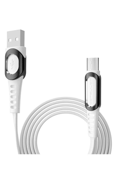Mey İthalat®  DC01 Süper Hızlı Micro USB Kablo 1M 2.4A - Beyaz