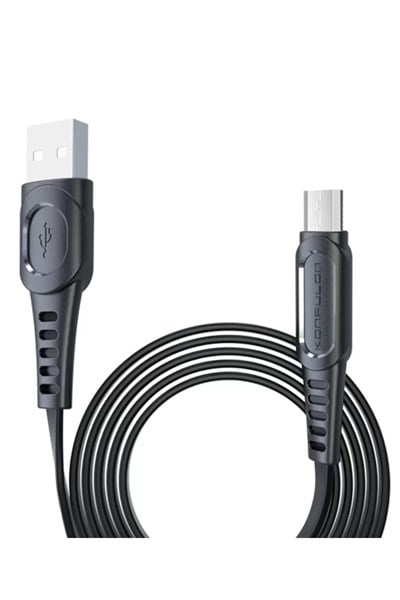 Mey İthalat®  DC01 Süper Hızlı Micro USB Kablo 1M 2.4A - Siyah