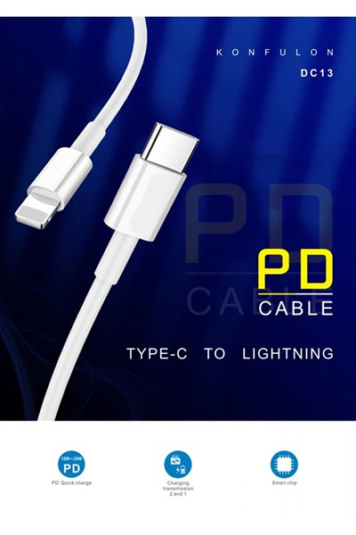 Mey İthalat®  DC13 1M 20W Type-C to Lightning Kablo iphone Uyumlu