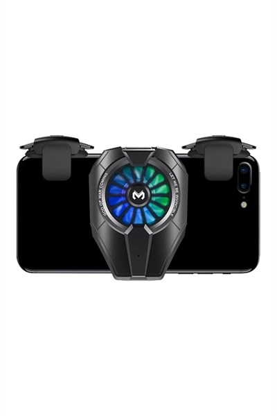 Mey İthalat®  DL06 RGB Radyatör Telefon Soğutucu Fan - Siyah