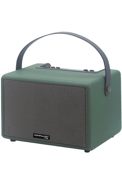Mey İthalat®  F31 50W Sürücülü 2 Adet Mikrofonlu BT 5.2 Kablosuz Hoparlör - Yeşil