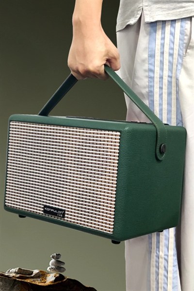 Mey İthalat®  F31 50W Sürücülü 2 Adet Mikrofonlu BT 5.2 Kablosuz Hoparlör - Turuncu