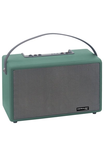 Mey İthalat®  F32 2x50W Sürücülü 2 Adet Mikrofonlu BT 5.2 Kablosuz Hoparlör - Yeşil