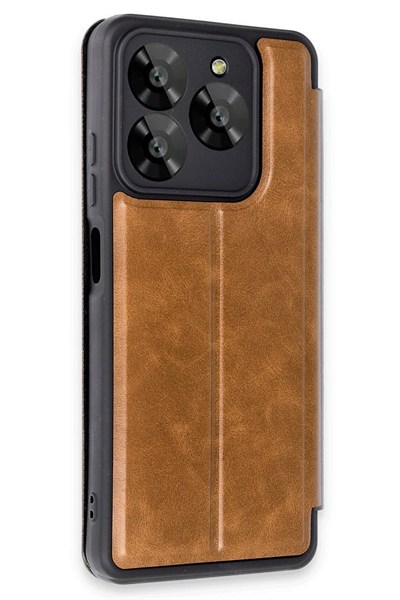 Mey İthalat®  General Mobile Era 30 Kılıf Flip Cover - Taba