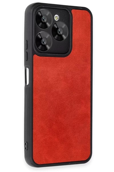 Mey İthalat®  General Mobile Era 50 Kılıf Aras Deri Kapak - Kırmızı