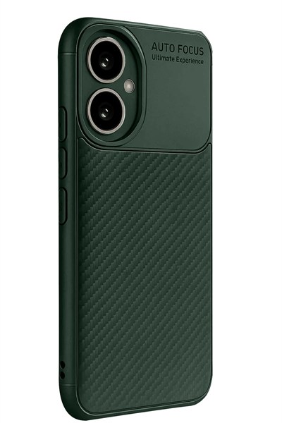 Mey İthalat®  Honor 400 Kılıf Auto Focus Karbon Kapak - Koyu Yeşil