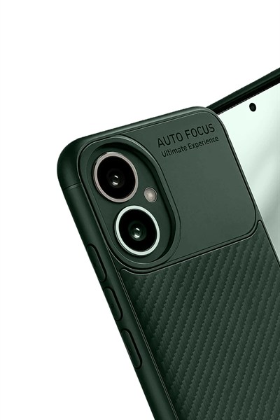 Mey İthalat®  Honor 400 Kılıf Auto Focus Karbon Kapak - Koyu Yeşil