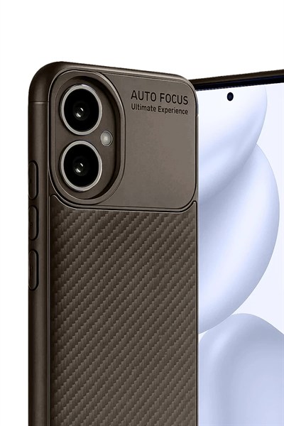 Mey İthalat®  Honor 400 Kılıf Auto Focus Karbon Kapak - Kahverengi