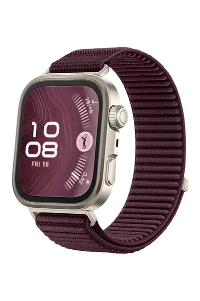 Mey İthalat®  Huawei Fit 4 Braid Kordon - Mürdüm