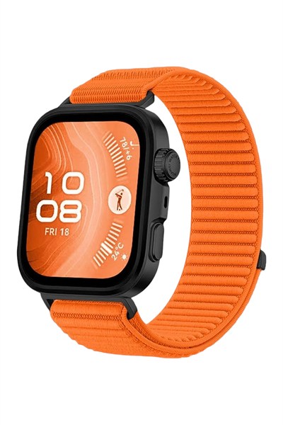 Mey İthalat®  Huawei Fit 4 Braid Kordon - Turuncu