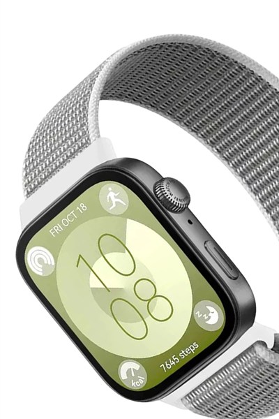 Mey İthalat®  Huawei Fit 4 Hasırlı Cırtcırtlı Kordon - Beyaz
