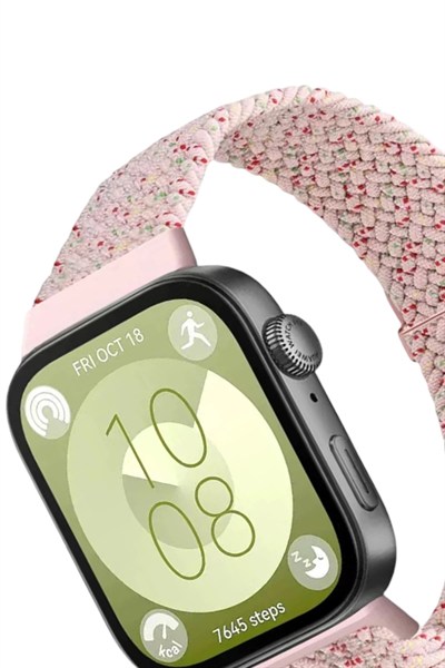 Mey İthalat®  Huawei Fit 4 Star Kordon - Benekli Pudra