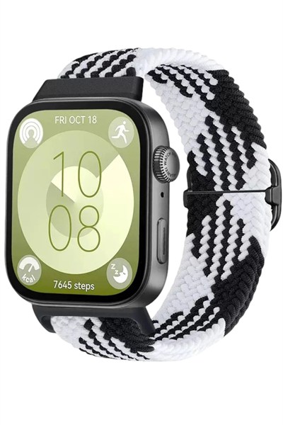 Mey İthalat®  Huawei Fit 4 Star Kordon - Siyah-Beyaz