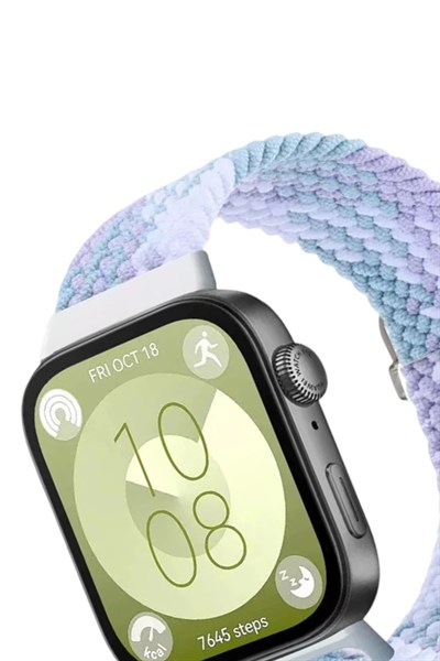 Mey İthalat®  Huawei Fit 4 Star Kordon - Lila-Beyaz