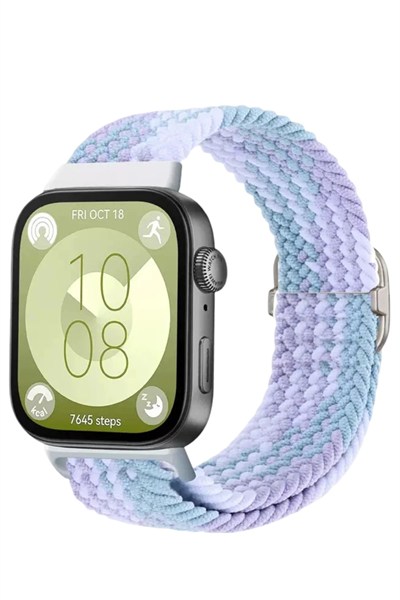 Mey İthalat®  Huawei Fit 4 Star Kordon - Lila-Beyaz