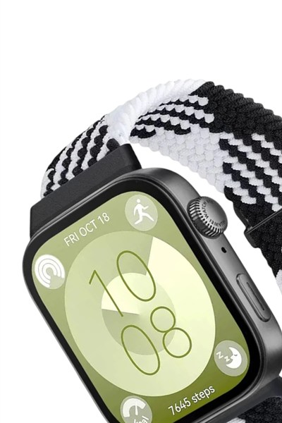 Mey İthalat®  Huawei Fit 4 Star Kordon - Siyah-Beyaz