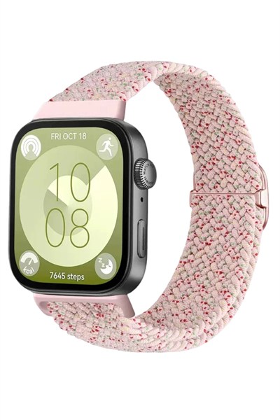 Mey İthalat®  Huawei Fit 4 Star Kordon - Benekli Pudra