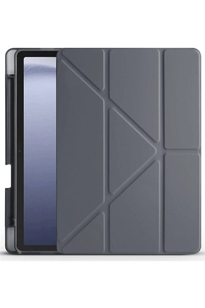 Mey İthalat®  Huawei Honor Pad X9 11.5 Kılıf Kalemlikli Mars Tablet Kılıfı - Koyu Gri