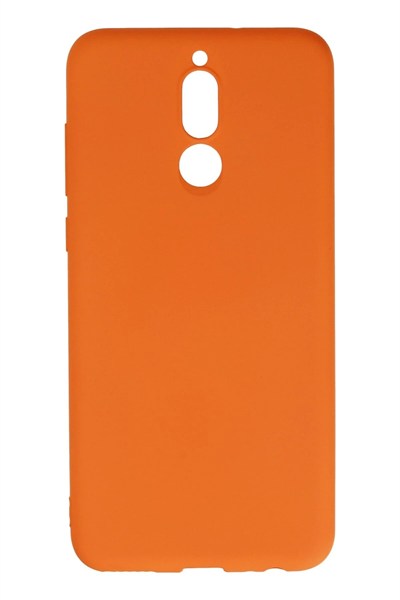 Mey İthalat®  Huawei Mate 10 Lite Kılıf Nano içi Kadife Silikon - Turuncu