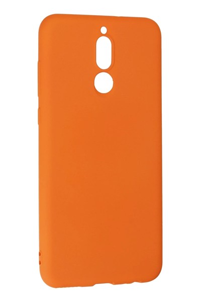 Mey İthalat®  Huawei Mate 10 Lite Kılıf Nano içi Kadife Silikon - Turuncu