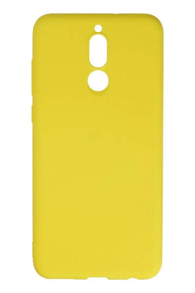 Mey İthalat®  Huawei Mate 10 Lite Kılıf Nano içi Kadife Silikon - Sarı