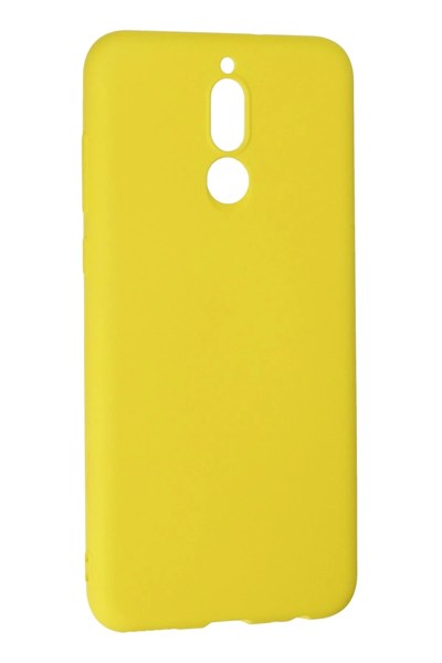 Mey İthalat®  Huawei Mate 10 Lite Kılıf Nano içi Kadife Silikon - Sarı
