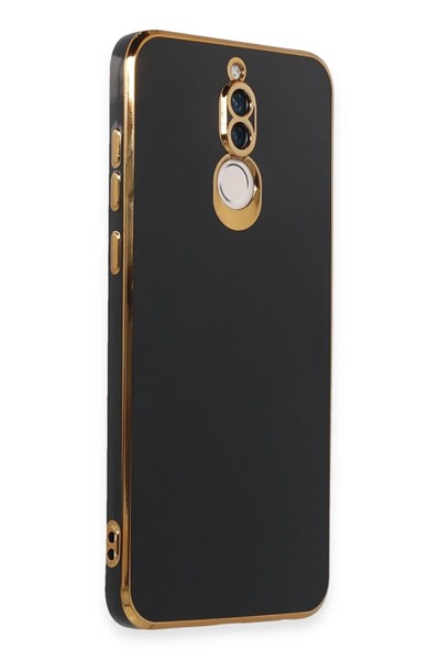 Mey İthalat®  Huawei Mate 10 Lite Kılıf Volet Silikon - Siyah