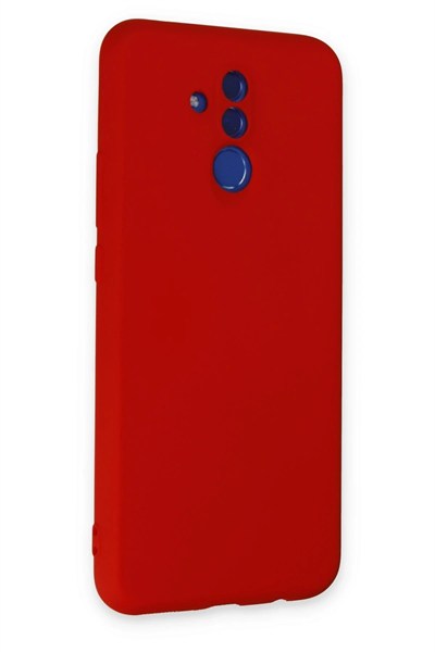 Mey İthalat®  Huawei Mate 20 Lite Kılıf Nano içi Kadife Silikon - Kırmızı