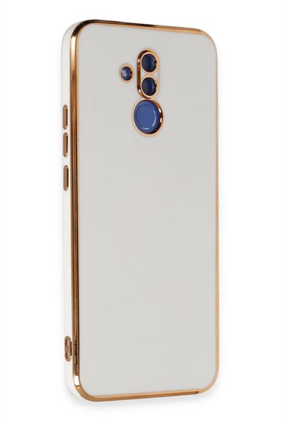 Mey İthalat®  Huawei Mate 20 Lite Kılıf Volet Silikon - Beyaz