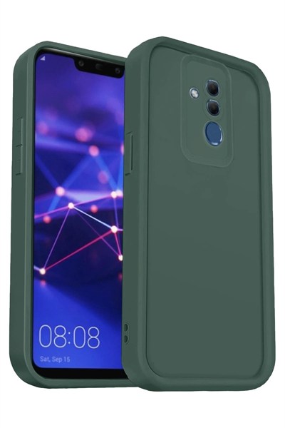 Mey İthalat®  Huawei Mate 20 Lite Kılıf Viera Silikon - Koyu Yeşil