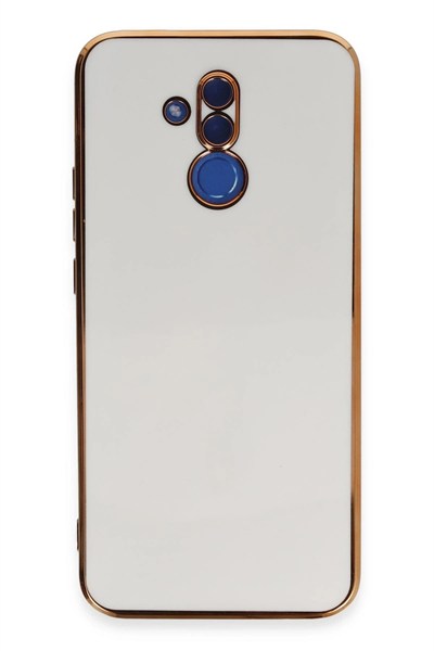 Mey İthalat®  Huawei Mate 20 Lite Kılıf Volet Silikon - Beyaz