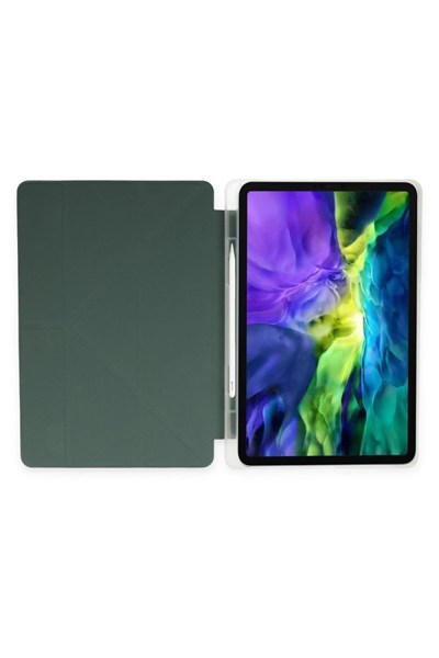 Mey İthalat®  Huawei MatePad SE Kılıf Kalemlikli Mars Tablet Kılıfı - Koyu Yeşil