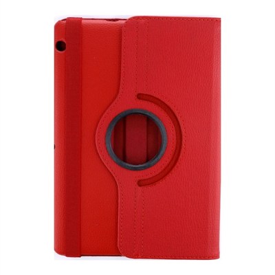 Mey İthalat®  Huawei MediaPad T3 10 / 9.6 Kılıf 360 Tablet Deri Kılıf - Kırmızı
