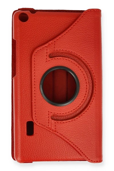 Mey İthalat®  Huawei MediaPad T3 7 Kılıf 360 Tablet Deri Kılıf - Kırmızı