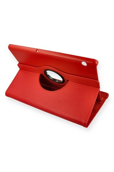 Mey İthalat®  Huawei MediaPad T5 10 Kılıf 360 Tablet Deri Kılıf - Kırmızı