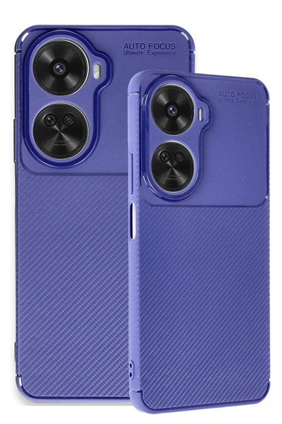 Mey İthalat®  Huawei Nova 12 SE Kılıf Auto Focus Karbon Kapak - Lacivert