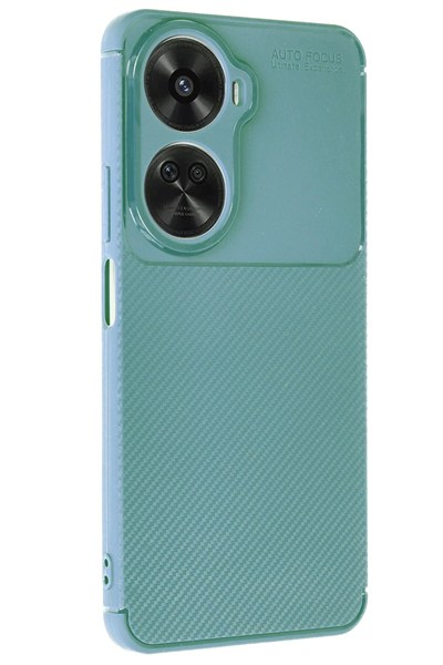 Mey İthalat®  Huawei Nova 12 SE Kılıf Auto Focus Karbon Kapak - Koyu Yeşil