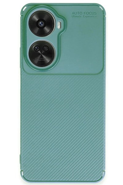 Mey İthalat®  Huawei Nova 12 SE Kılıf Auto Focus Karbon Kapak - Koyu Yeşil