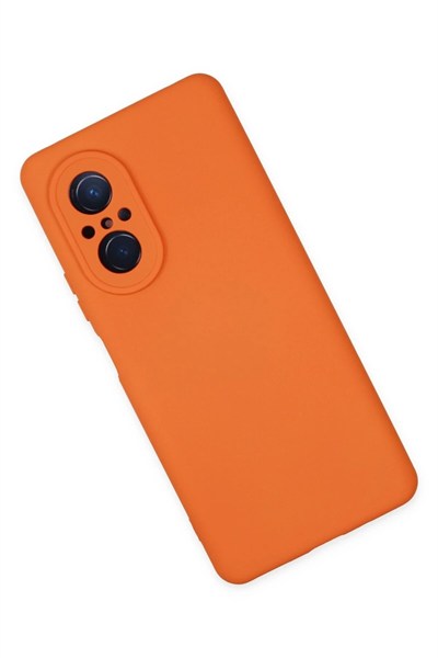 Mey İthalat®  Huawei Nova 9 SE Kılıf Nano içi Kadife Silikon - Turuncu