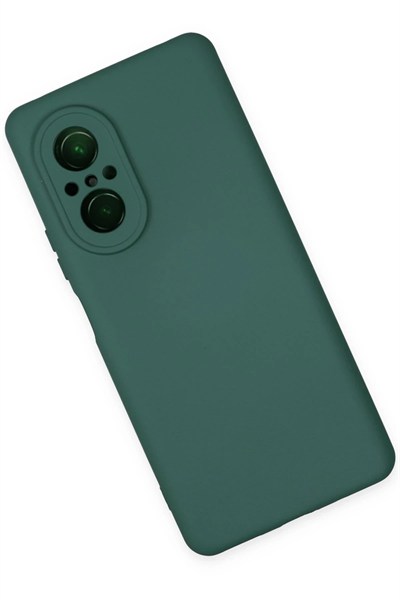Mey İthalat®  Huawei Nova 9 SE Kılıf Nano içi Kadife Silikon - Koyu Yeşil