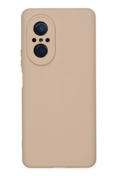 Mey İthalat®  Huawei Nova 9 SE Kılıf Nano içi Kadife Silikon - Pudra