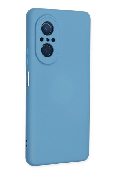 Mey İthalat®  Huawei Nova 9 SE Kılıf Nano içi Kadife Silikon - Mavi