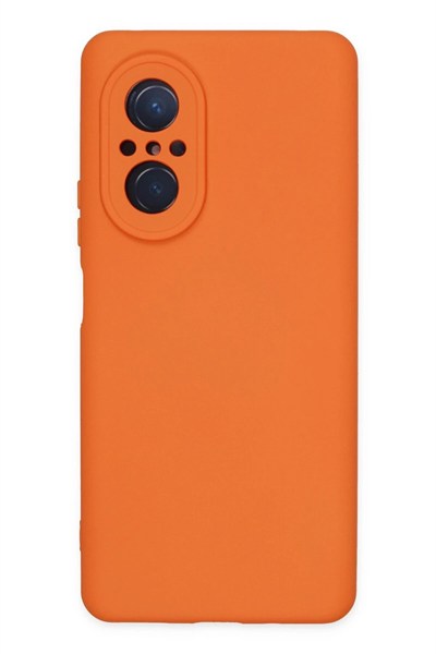 Mey İthalat®  Huawei Nova 9 SE Kılıf Nano içi Kadife Silikon - Turuncu