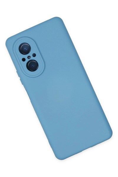 Mey İthalat®  Huawei Nova 9 SE Kılıf Nano içi Kadife Silikon - Mavi