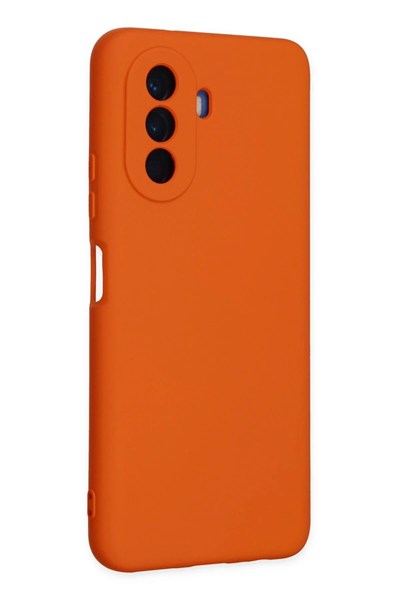 Mey İthalat®  Huawei Nova Y70 Kılıf Nano içi Kadife Silikon - Turuncu
