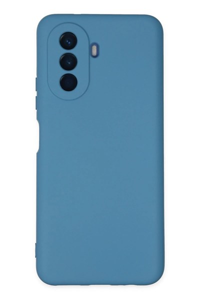 Mey İthalat®  Huawei Nova Y70 Kılıf Nano içi Kadife Silikon - Mavi