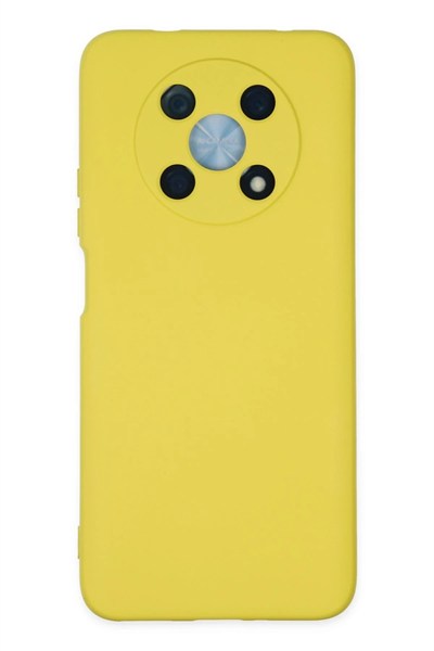 Mey İthalat®  Huawei Nova Y90 Kılıf Nano içi Kadife Silikon - Sarı